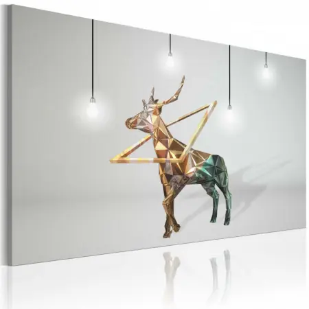 Tablou - Golden deer 120x80 cm Cumpără online