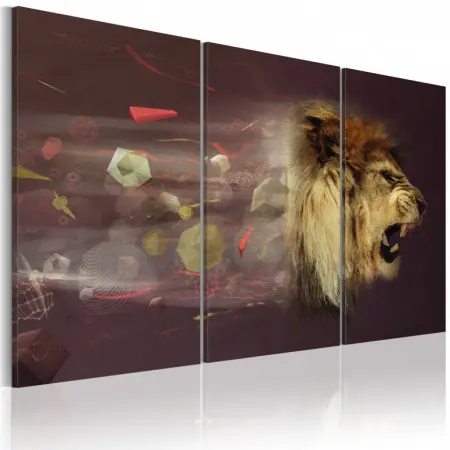 Tablou - lion (abstract) 90x60 cm Reducere