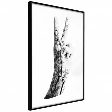 Poster - Peace, cu Ramă neagră, 40x60 cm Premium