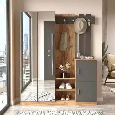 Promoție Dulap hol DD8, Pin atlantinc- Antracit