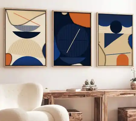 Ofertă exclusivă Tablou, 3 bucati Huhu101 Multicolor 50x70 cm
