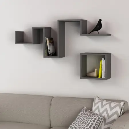 Ieftin Raft Follow Antracit 116x45x20 cm