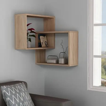 Raft de colt Ring Stejar 68x68x60 cm Livrare expres