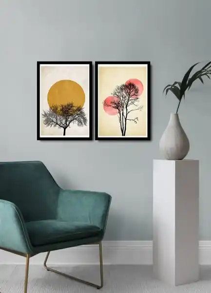 Cel mai vândut Tablou, 2 bucati 2Psctciz Multicolor 36x51 cm