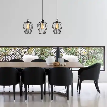 Nu rata Lustra Tel Negru 70x20x115 cm