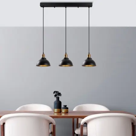 Lustra Varzan Negru 70x21x117 cm Chilipir