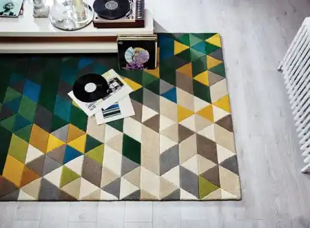 Covor Prism Verde/Multicolor 80X150 cm, Flair Rugs Livrare rapidă