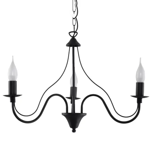 Candelabru MINERWA 3 Negru Preferatul clienților