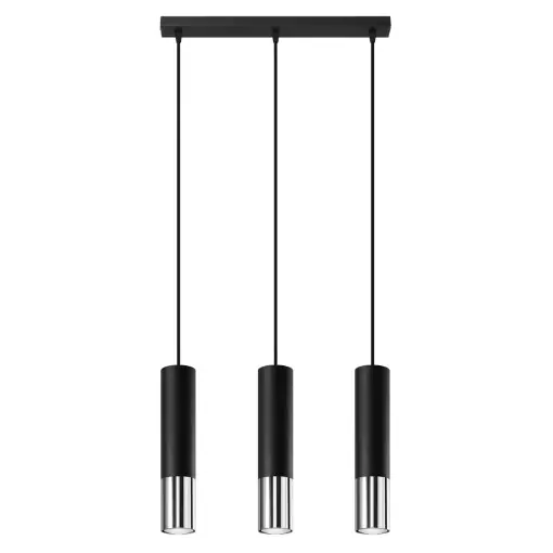 Lampă suspendată LOOPEZ 3L Negru Chrome Ofertă