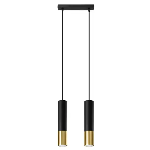 Reducere extra Lampă suspendată LOOPEZ 2 Negru Auriu