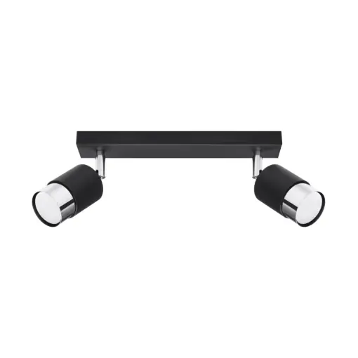 Plafonieră NERO 2 Negru Chrome Reducere specială