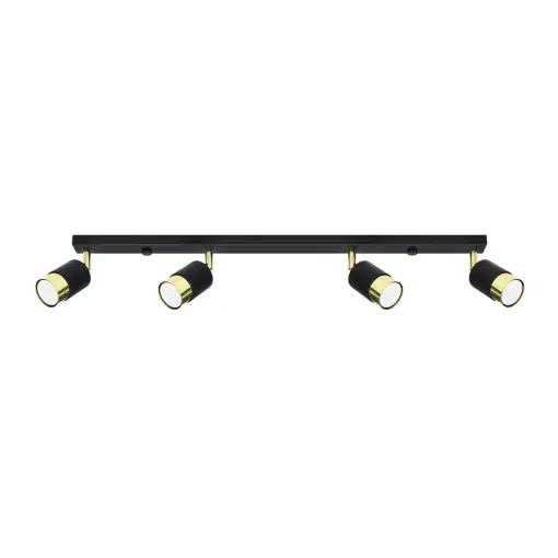 Plafonieră NERO 4 Negru Auriu Reducere