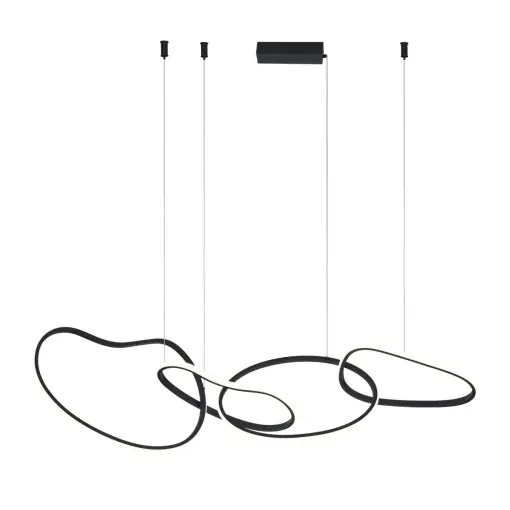 Lustra Fonte Negru 4 x LED Chilipir