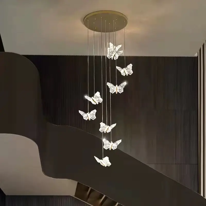 Plată sigură Candelabru LED 32W Butterfly Glow 8 Auriu