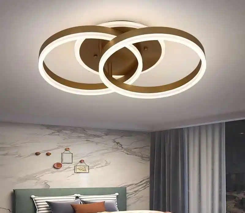 Reduceri Lustra LED 100W Minimalist 2 Slim Gold, Telecomanda