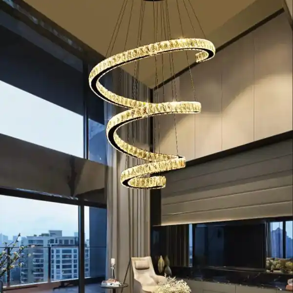 Candelabru scari 160W Cristal Spirala, Telecomanda Bestseller