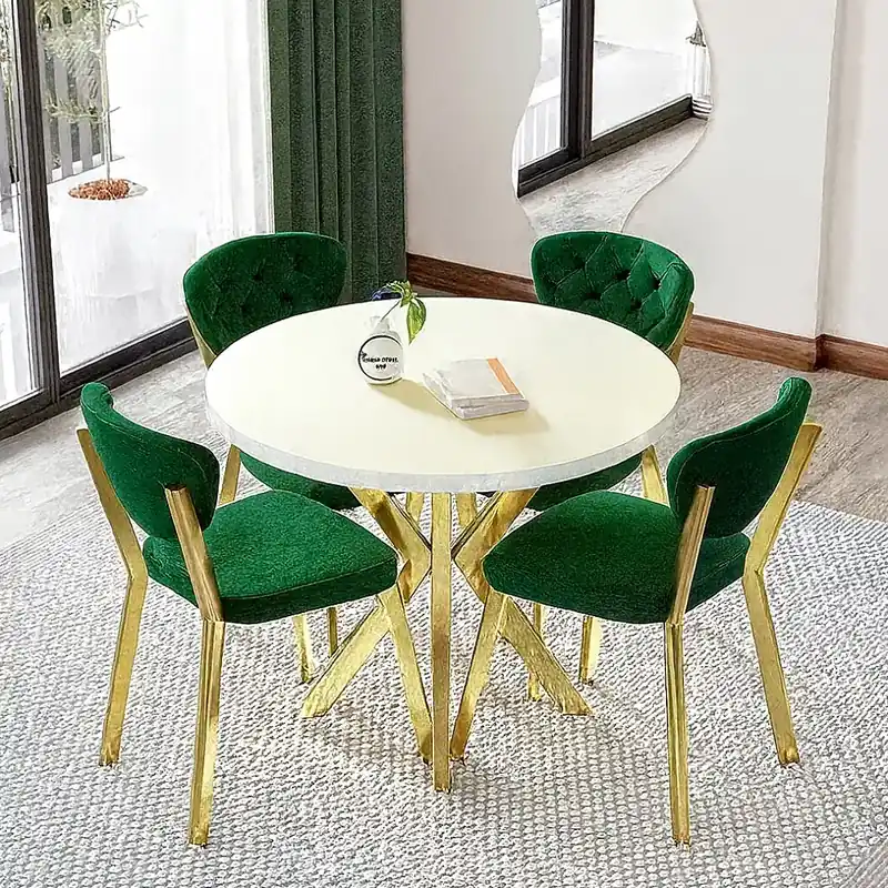 Scaun Barton, verde, profil din metal,auriu Ultima șansă