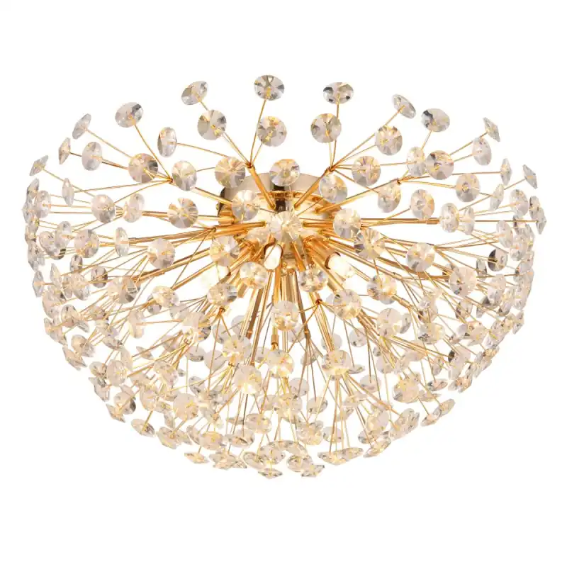 Expediere rapidă plafoniera aurie cristal 53146D1