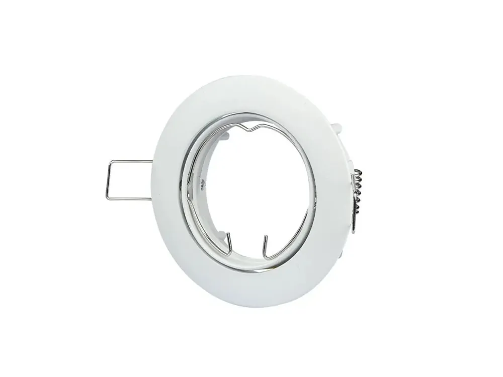 Cadru pentru bec spot Gu10, rotund, rotativ, alb Ieftin