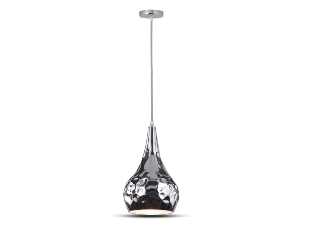 Retur gratuit Lampă LED suspendată, E27, Crom și cupru, Ø180mm