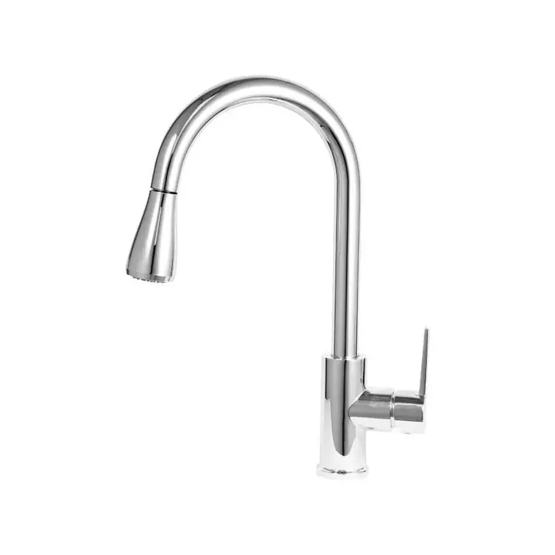 Baterie Bucatarie cu Dus Extractibil, Alama Sanitara, Crom, CF022S Bestseller