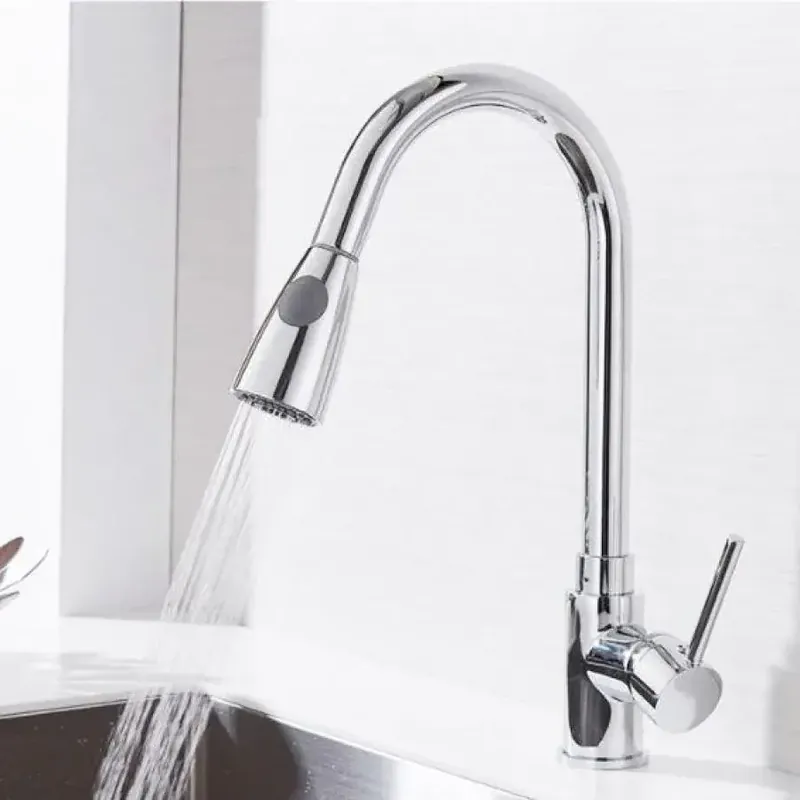 Baterie Bucatarie cu Dus Extractibil, Pipa cu Touch pentru Pornire/Oprire, Inox SUS304, Crom, CF/TOUCH/1 Comandă acum