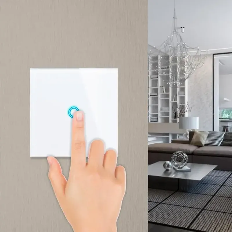 Reducere Intrerupator Touch Simplu Sticla Securizata Alb