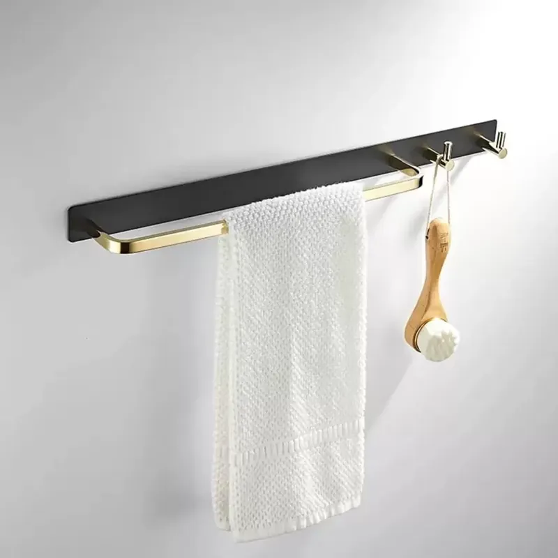 Reduceri Suport Prosop si Accesorii Baie Negru Auriu GJ621