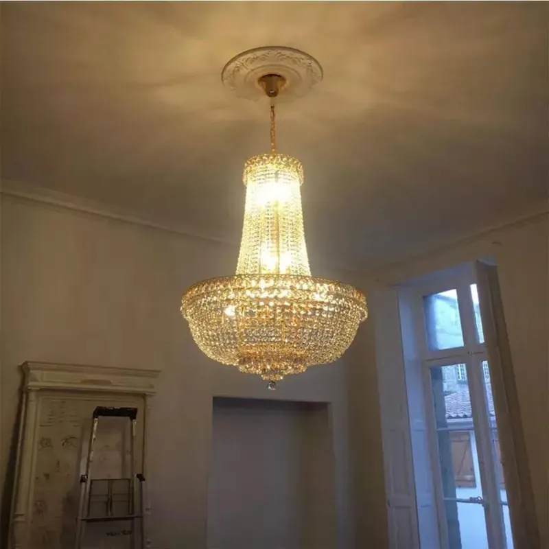 Ofertă exclusivă Candelabru Cristal Kassian 11x E14 Auriu