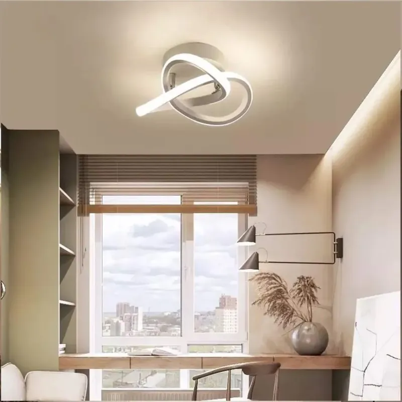 Chilipir Lustra LED VERTEX Flow 24W, Diametru 25cm, lumina Rece/Calda/Neutra, Alb