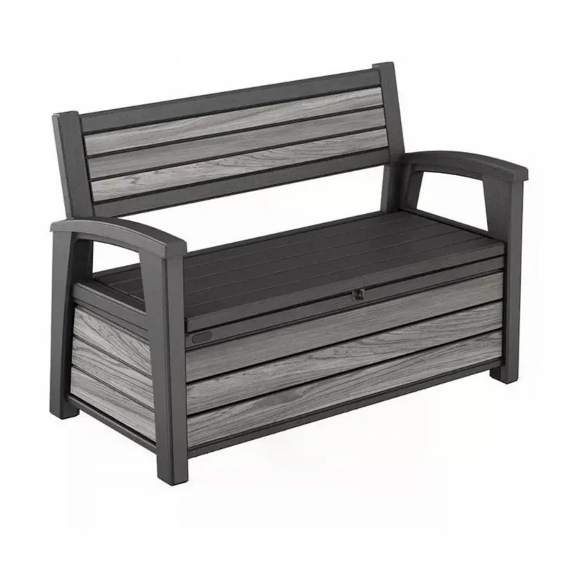 Expediere rapidă Banca de gradina cu lada depozitare 227 L Keter 261848 Deco Garden Bench gri