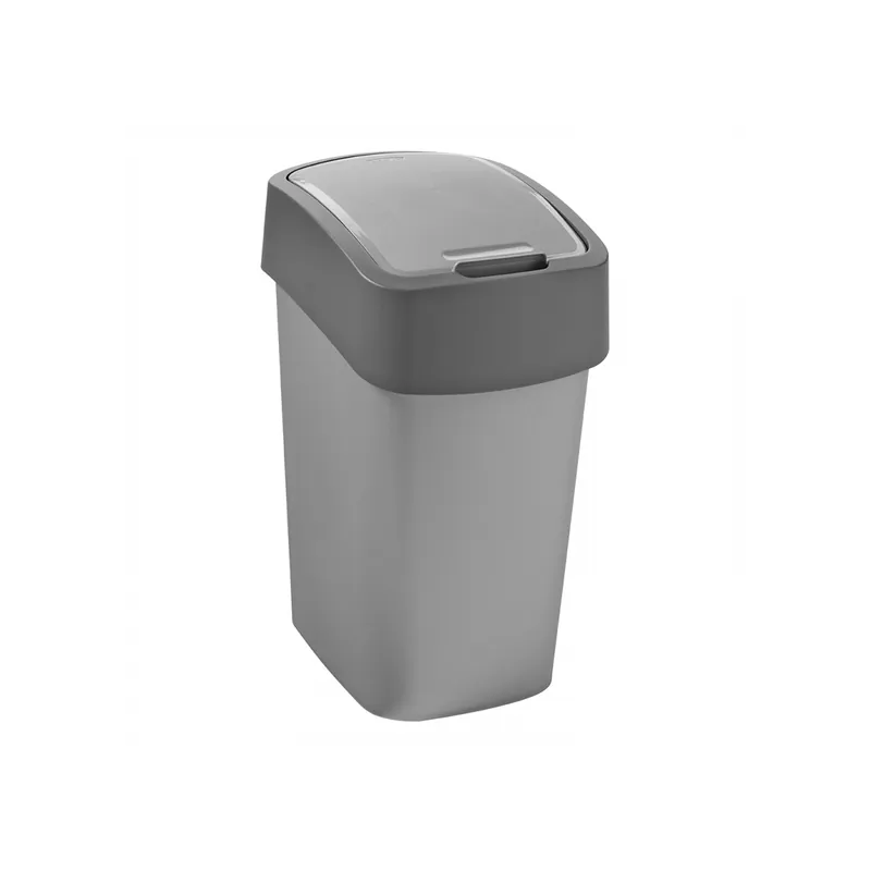 Preferatul clienților Cos gunoi cu capac Flip 10 L, plastic, antracit gri