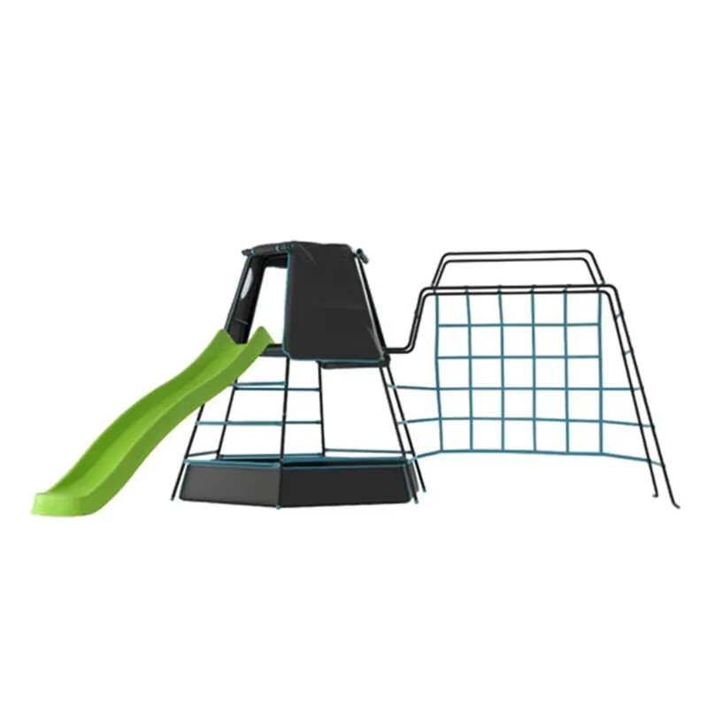 Discount Set TP Explorer cu cadru de catarare metalic, monkey bridge si tobogan