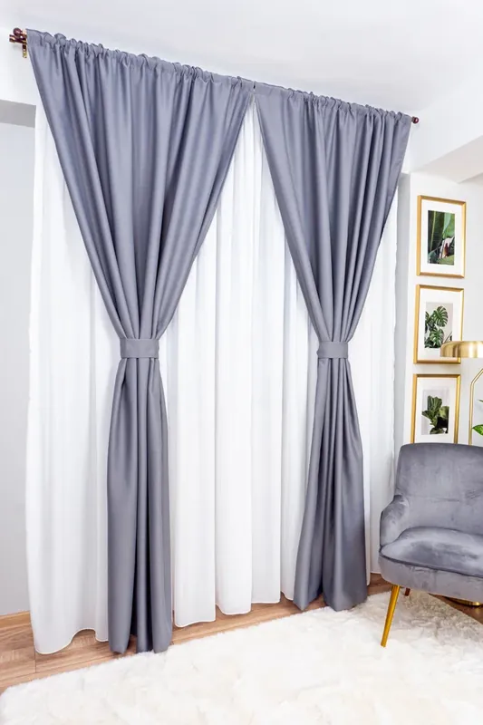 Draperie Blackout - Gri Metalic - BOTD008_PLC Super ofertă