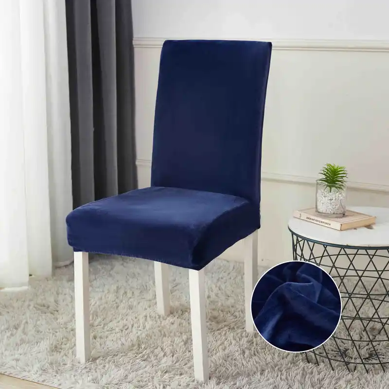 Set 5+1 GRATIS Huse de Scaun Universale din Catifea - Albastru - HS60059 Plată securizată