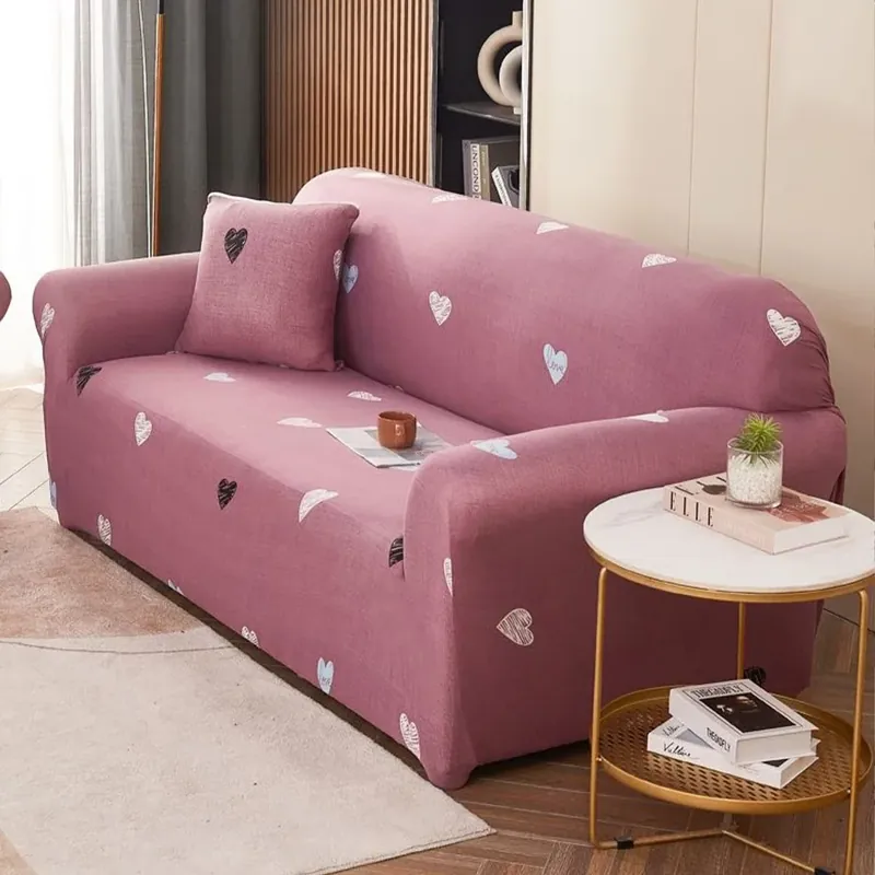 Husa de Canapea 3 Locuri - Pink Hearts - HCEJL028 Preț mic
