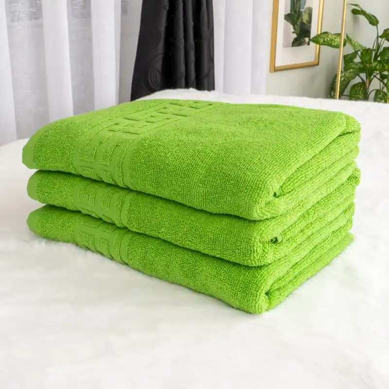 Livrare rapidă Set 3 Prosoape Verde Lime - Bumbac 100% - 70x130 cm - PROL016