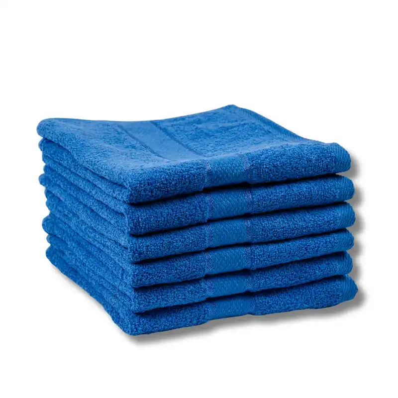 Set Prosoape 5+1 GRATIS - Albastru Regal, Bumbac 100%, Medii - 50x90 cm. Ideale pentru Față și Mâini, Uscare Rapidă și Textură Pufoasă - 420g/mp - PRSM010 Ofertă limitată