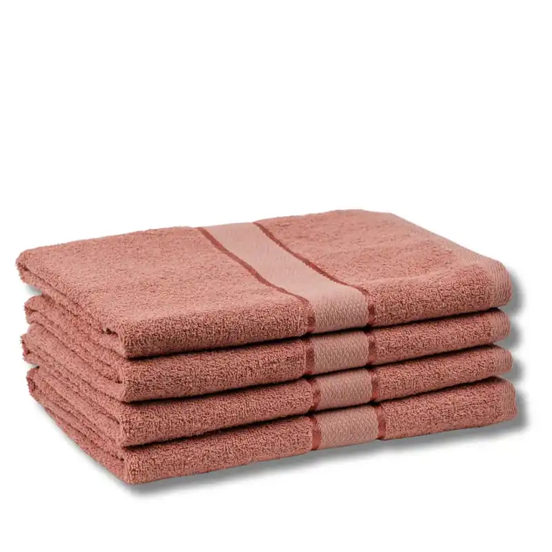 Set Prosoape 3+1 GRATIS - Roz Pudra, Bumbac 100%, Mari - 70x140 cm. Pentru Corp, Uscare Rapidă și Textură Pufoasă - 420g/mp - PRSL018 Livrare expres