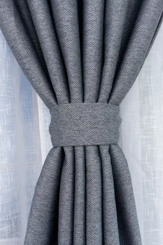 Discount Set 2 Draperii din In 100x245cm cu Rejansa - Gri Cabalin - DIN007_100x245_ATL